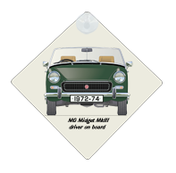 MG Midget MkIII (wire wheels) 1972-74 Car Window Hanging Sign